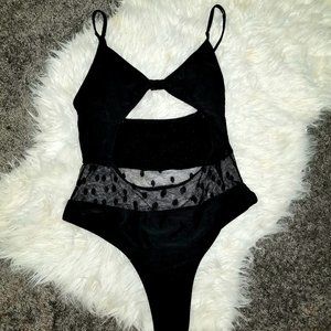 Cute One Piece Swimsuit in black